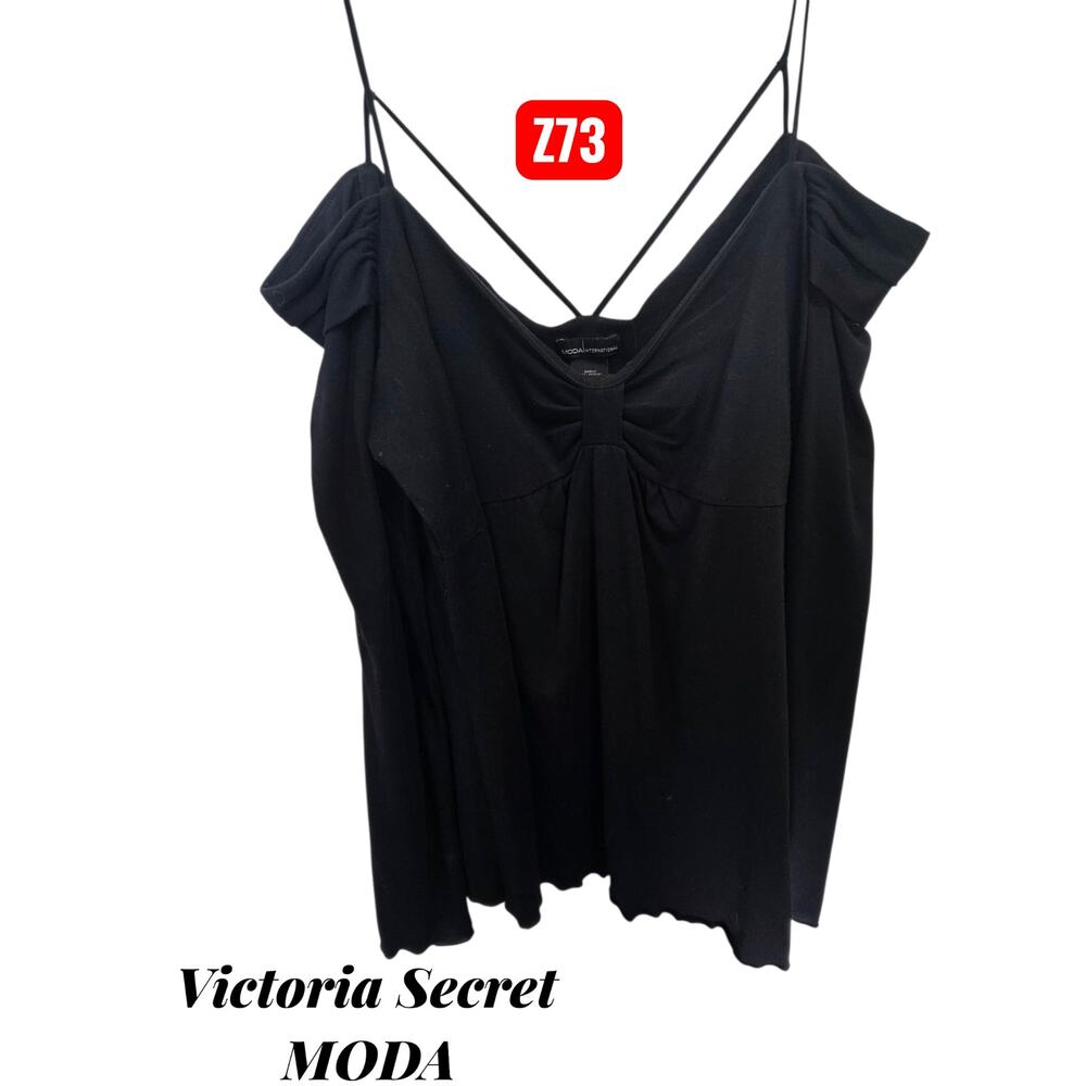 Z73 * Victoria Secret MODA off the shoulder cute long sleeve shirt 
Black
XL